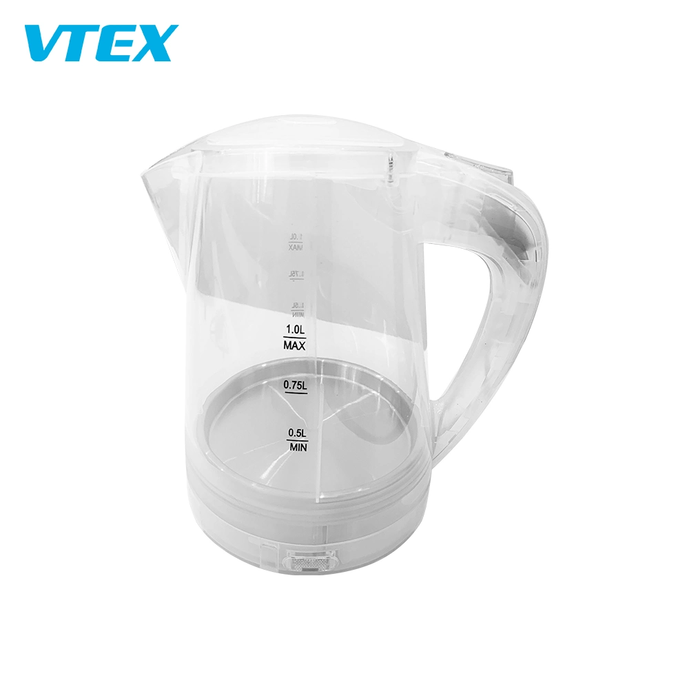 Wholesale Custom 1.0L Transparent Plastic Electric Kettle for Prison, Transparent 1L Electric Kettle for Prison