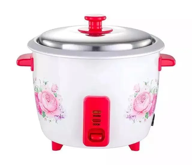 Small Kitchen Good Quality Drum Rice Cooker 1.8L /2.8L with Printing Flower. Automatic Multi Function Steam SKD/CKD