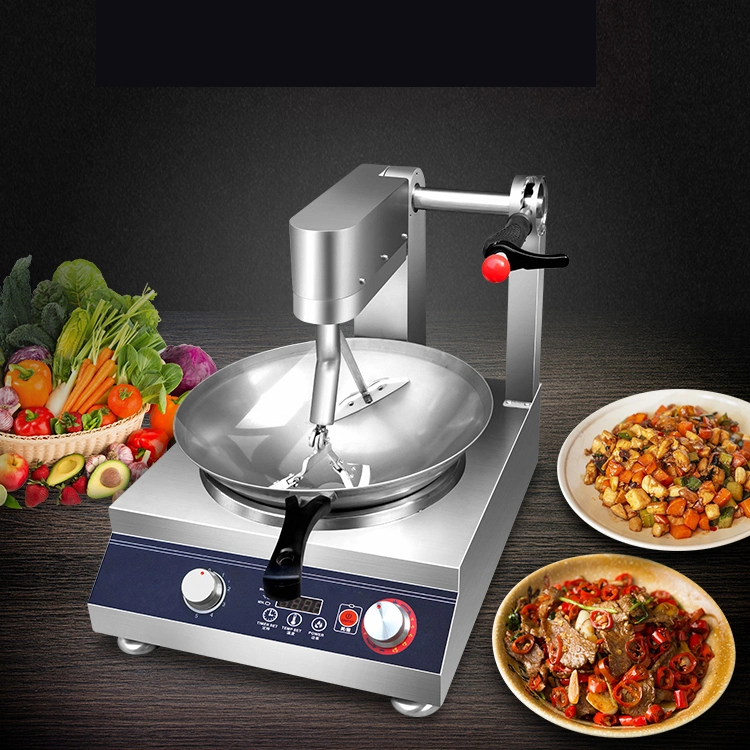 Industrial Restaurant Kitchen Stir Fryer Fried Rice Electric Gas Wok Smart Commercial Automatic Cooking Robot Cooker